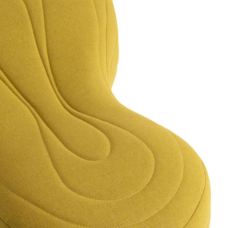 Noti Bouli 2-Sitzer-Sofa mit Fußgleiter in Stoff Steellcut Trio 3 0446 Gelb