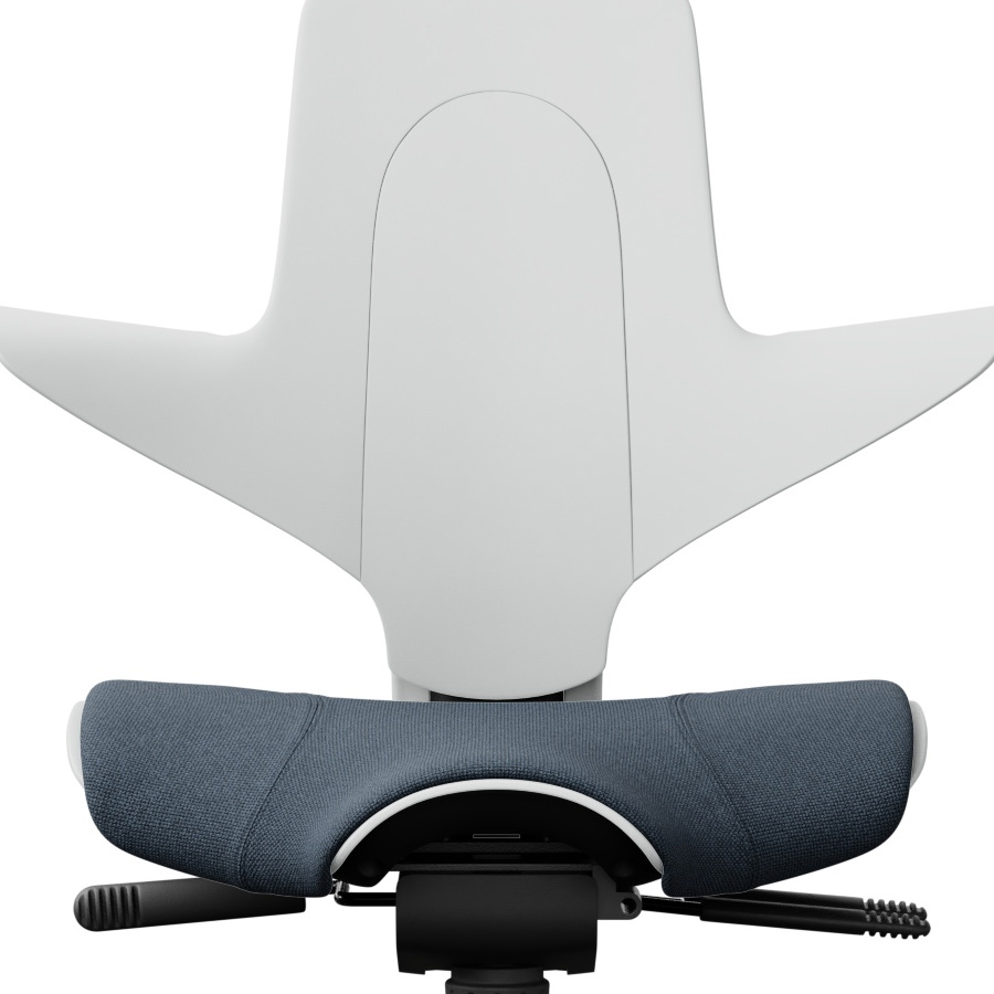 HAG Capisco Puls 8020 weiß mit Polster Cura blau 66165 Detail