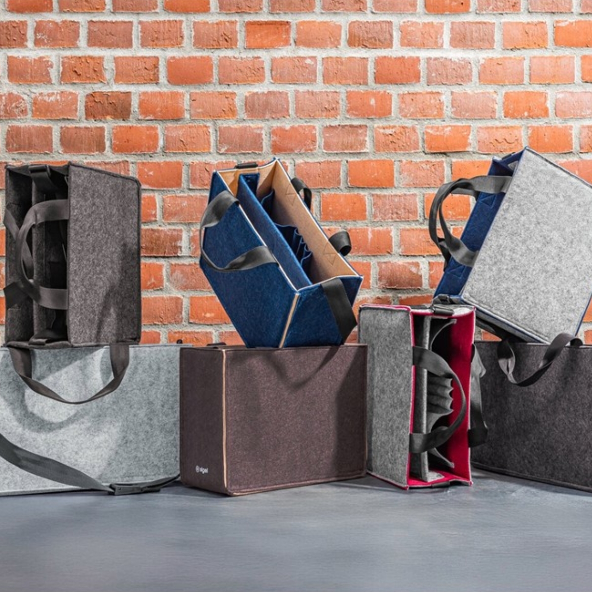 SIGEL Desk Sharing Bag Classic L | Büro Tasche für mobiles Arbeiten | hellgrau