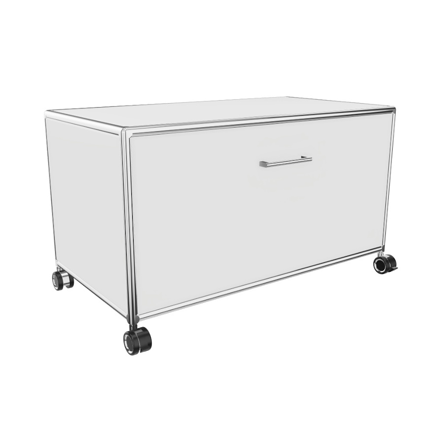 Bosse TV-Board 1 OH  Breite 80 cm in Melamin Weiß mit Klappe