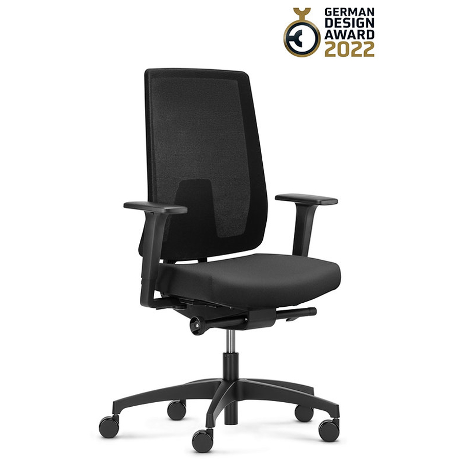 Dauphin Indeed mesh 7056 schwarz mit Netz-Rückenlehne