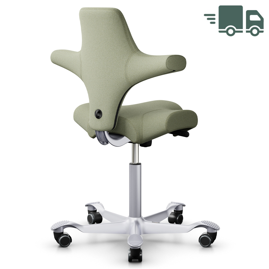 HAG Capisco 8106 Bürostuhl Stoff Capture 5101 graugrün - Gestell silber