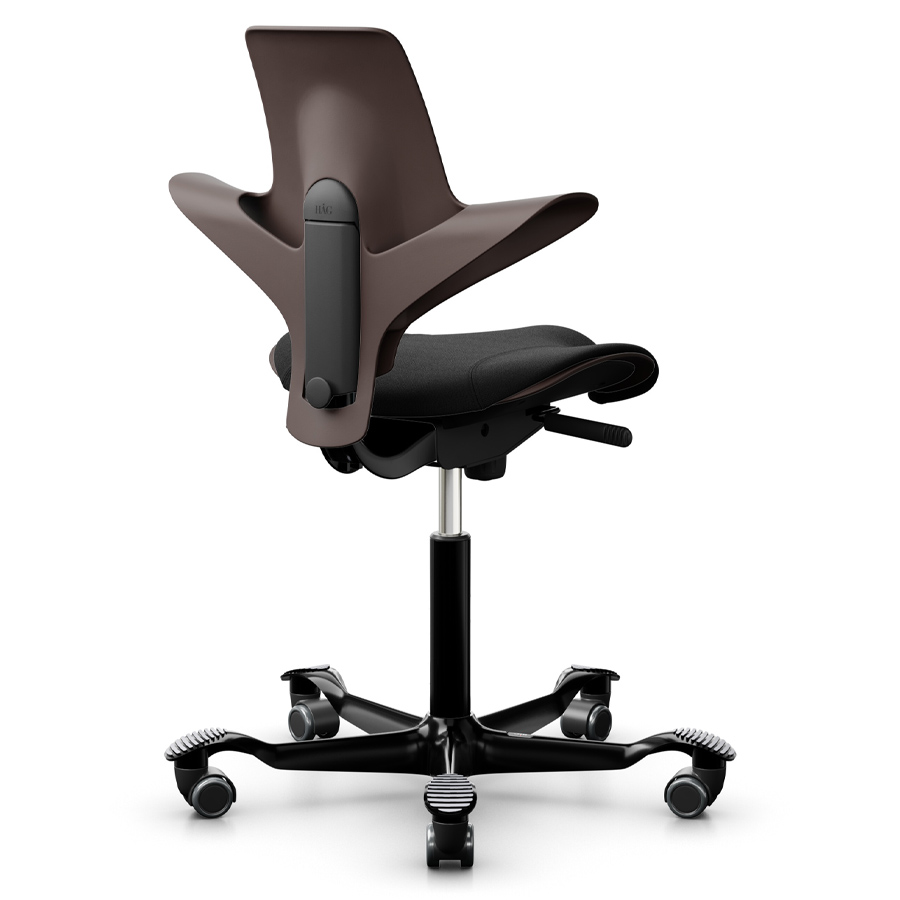 HAG CAPISCO PULS 8020 braun mit Stoff Cura schwarz - Gestell schwarz Special Edition