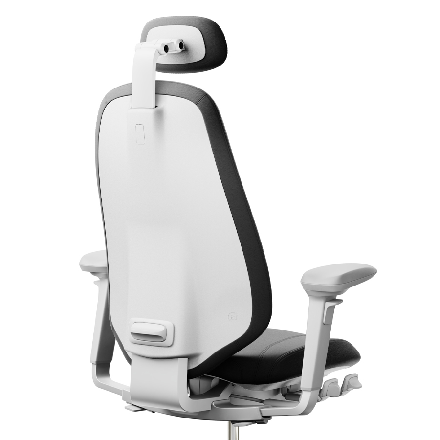 RH Mereo 300 silver-grey hohe Rückenlehne - Armlehnen u. Nackenstütze - Rückansicht