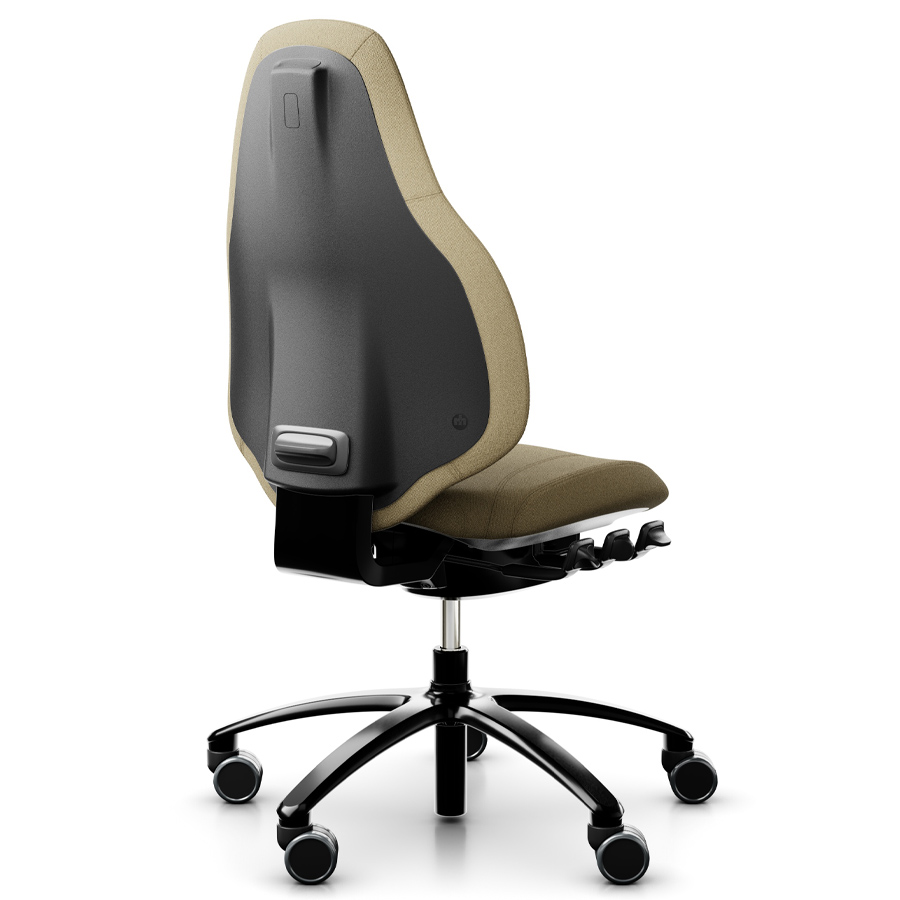 RH Mereo 220 mit hoher Rückenlehne - Stoff Capture beige - Rückansicht