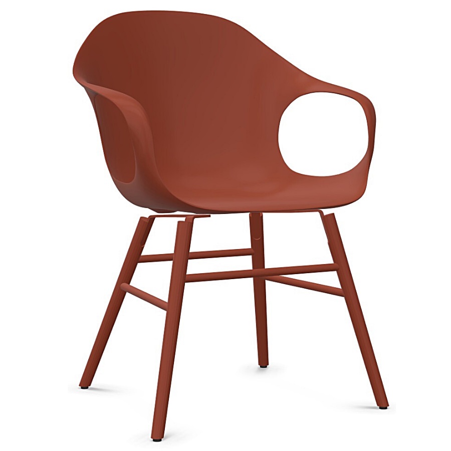 Kristalia ELEPHANT Stuhl mit Holzgestell terracotta Sitzschale terracotta