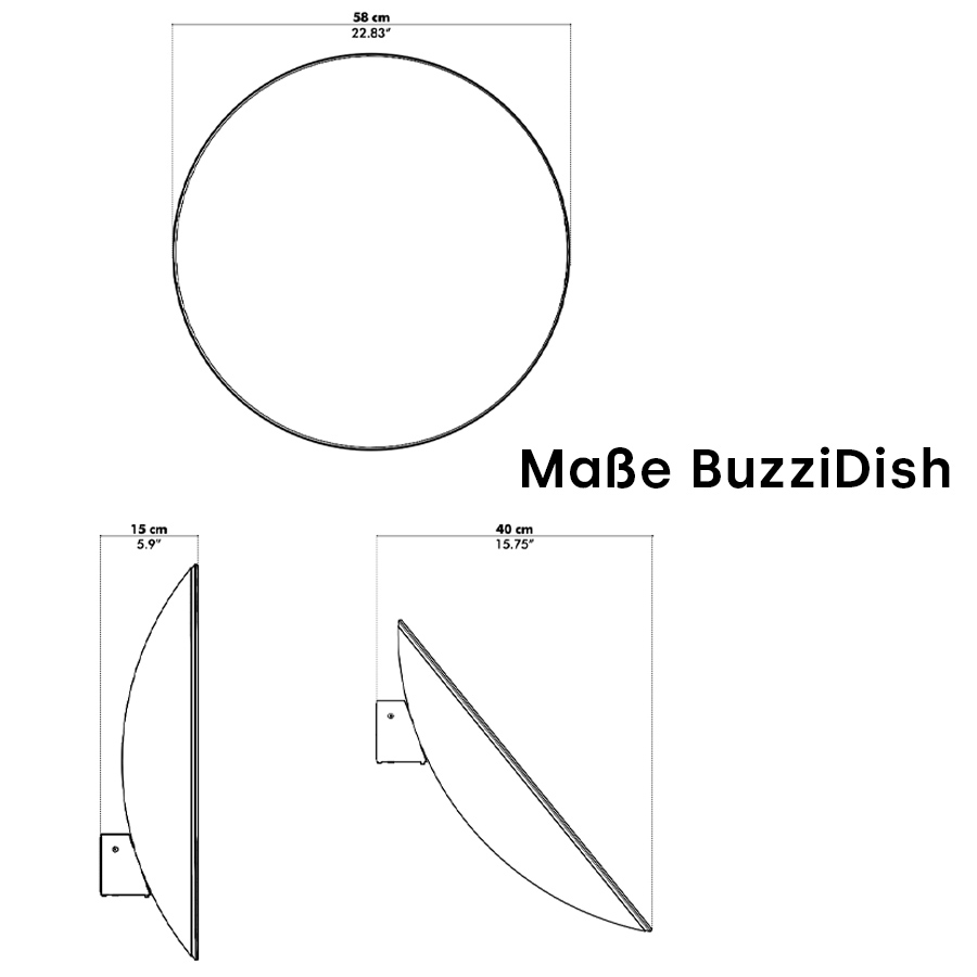 BuzziDish Maße