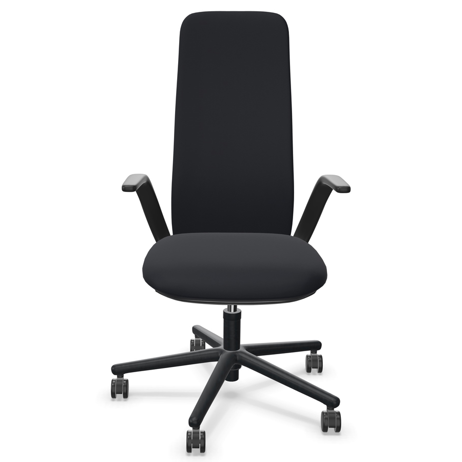 HAWORTH Nia schwarz hohe Rückenlehne - Frontansicht