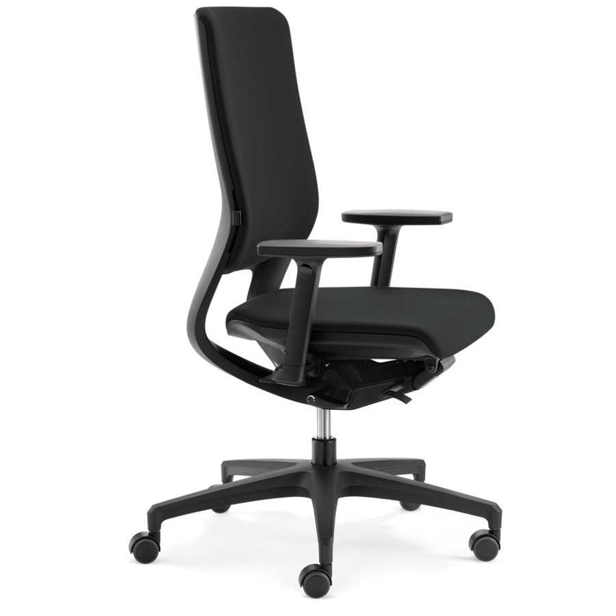 Klöber Mera 98 schwarz mit Fußkreuz Alu schwarz