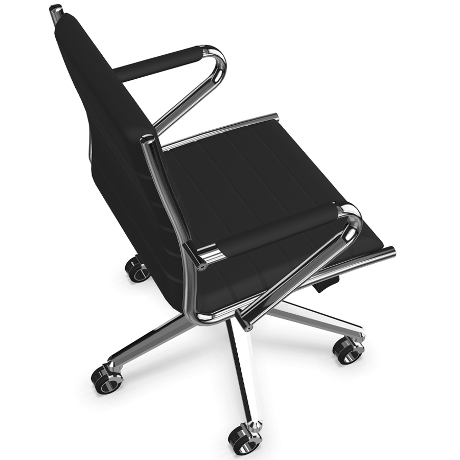 Sitland Classic Managerstuhl Leder schwarz mit Armlehnen