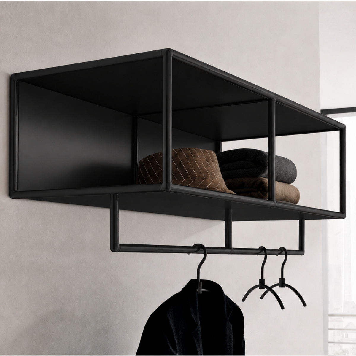 BOSSE Wandgarderobe Black Edition | Breite 120 cm