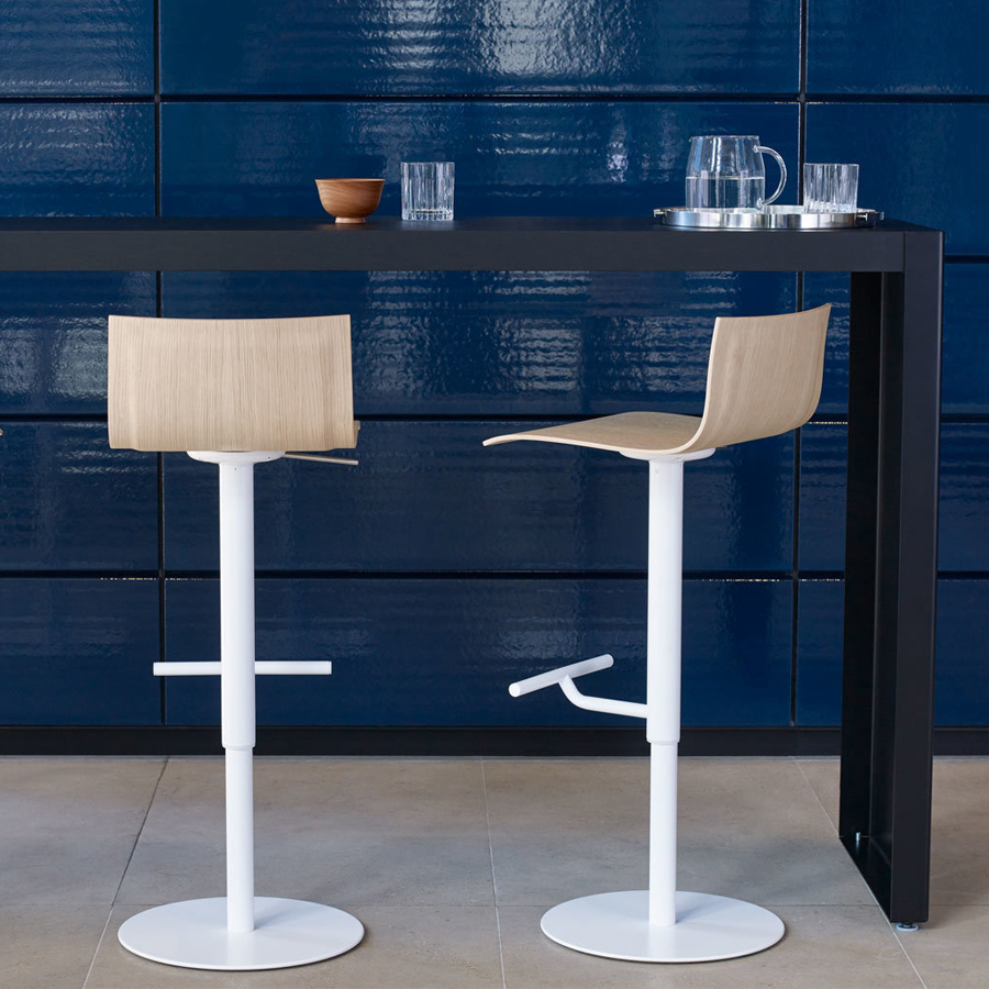 lapalma THIN Barhocker - Gestell Pulverbeschichtet - weiß