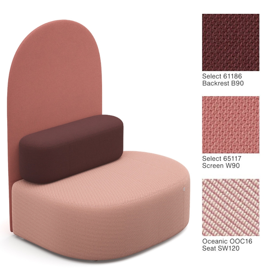 Profim Revo 2-Sitzer Breit mit Stoff Select 65117 Rücken | Select 61186 Mittelteil | Oceanic OOC16 Sitz