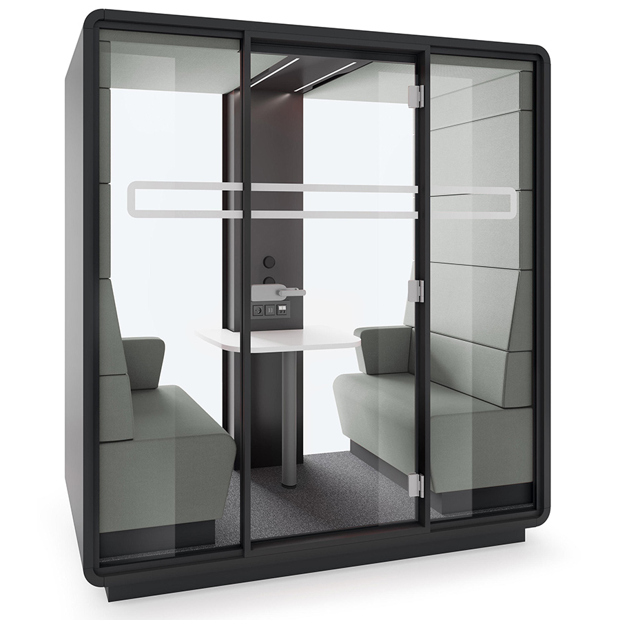 Hushoffice Hushmeet.S Akustikbox konfigurierbar in Wool Pelican