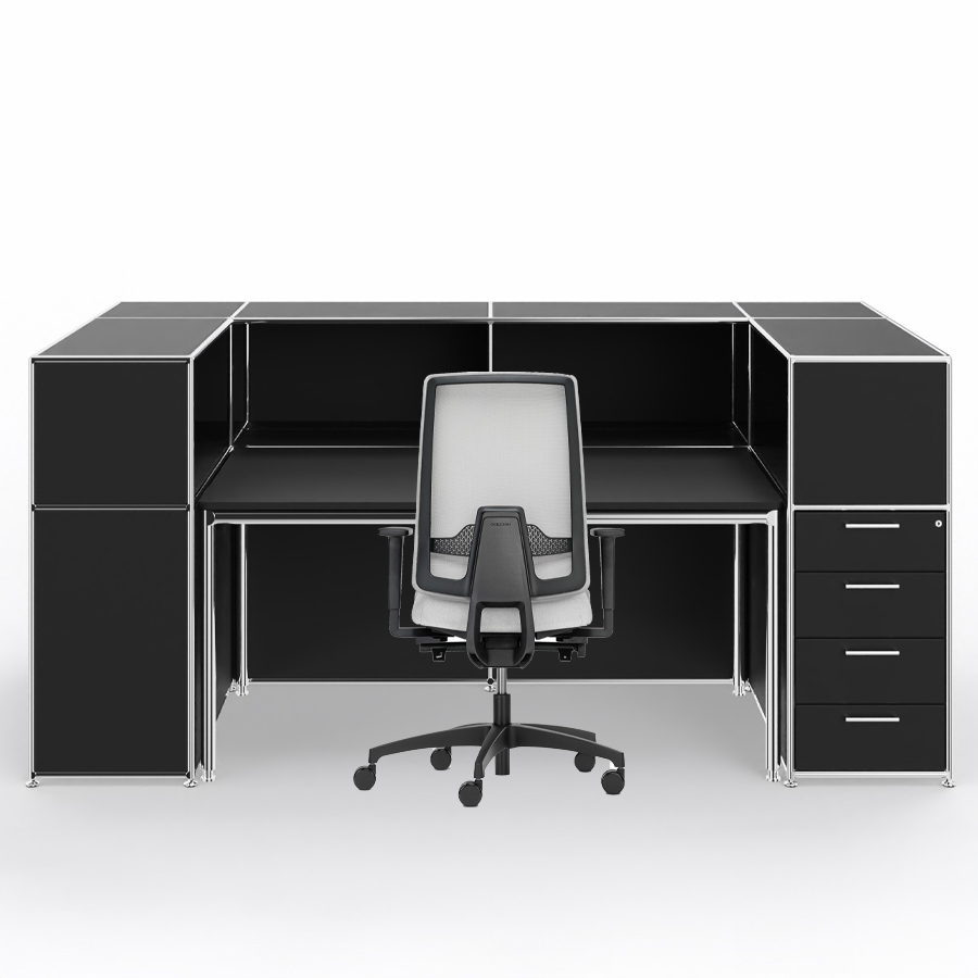 Bosse Modul Space Empfangstheke 2 von hinten (Beispielstuhl)