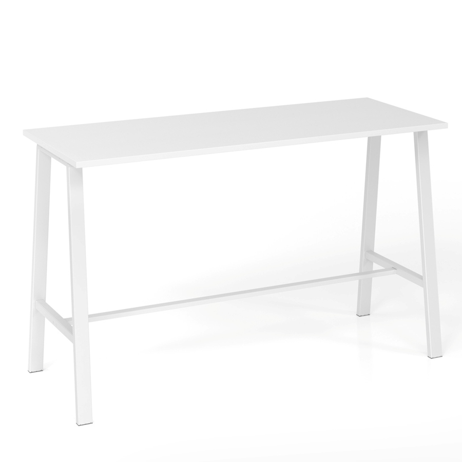 RWH Stehtisch Bistrotisch weiß - Gestell Stahlrohr