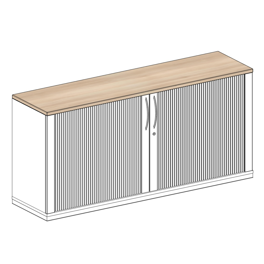 König + Neurath Acta Seitenrollschrank 2 OH 160x42x75 cm