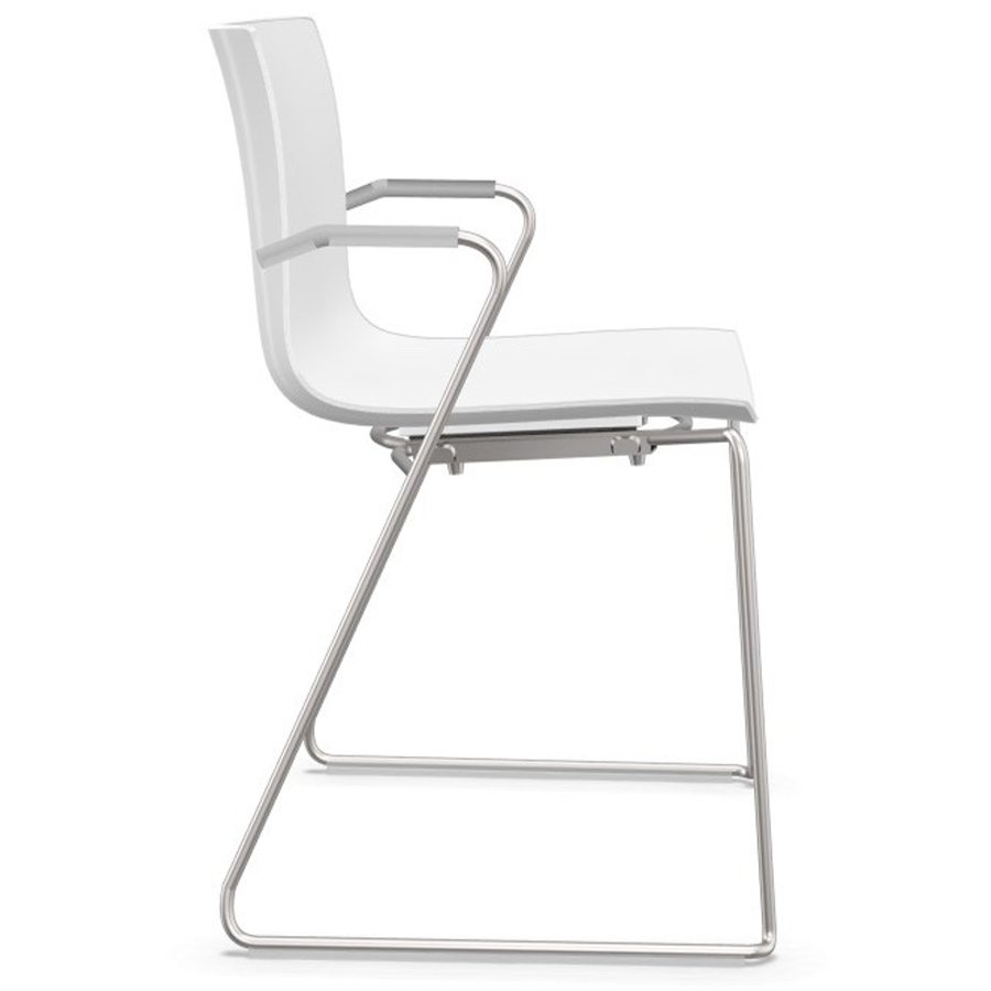 Arper CATIFA 46 0287 einfarbig technisches Kufengestell in weiss