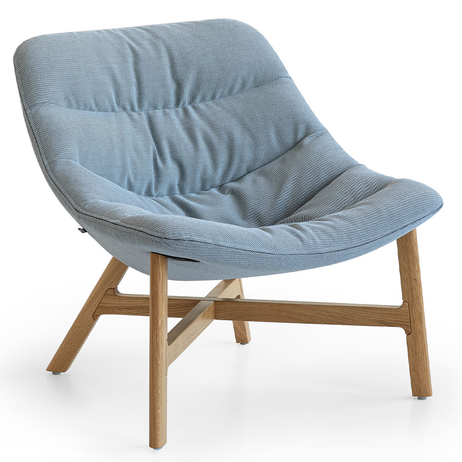 Noti Mishell Soft Holzgestell Eiche natur, Stoff Steelcut Trio 3 713