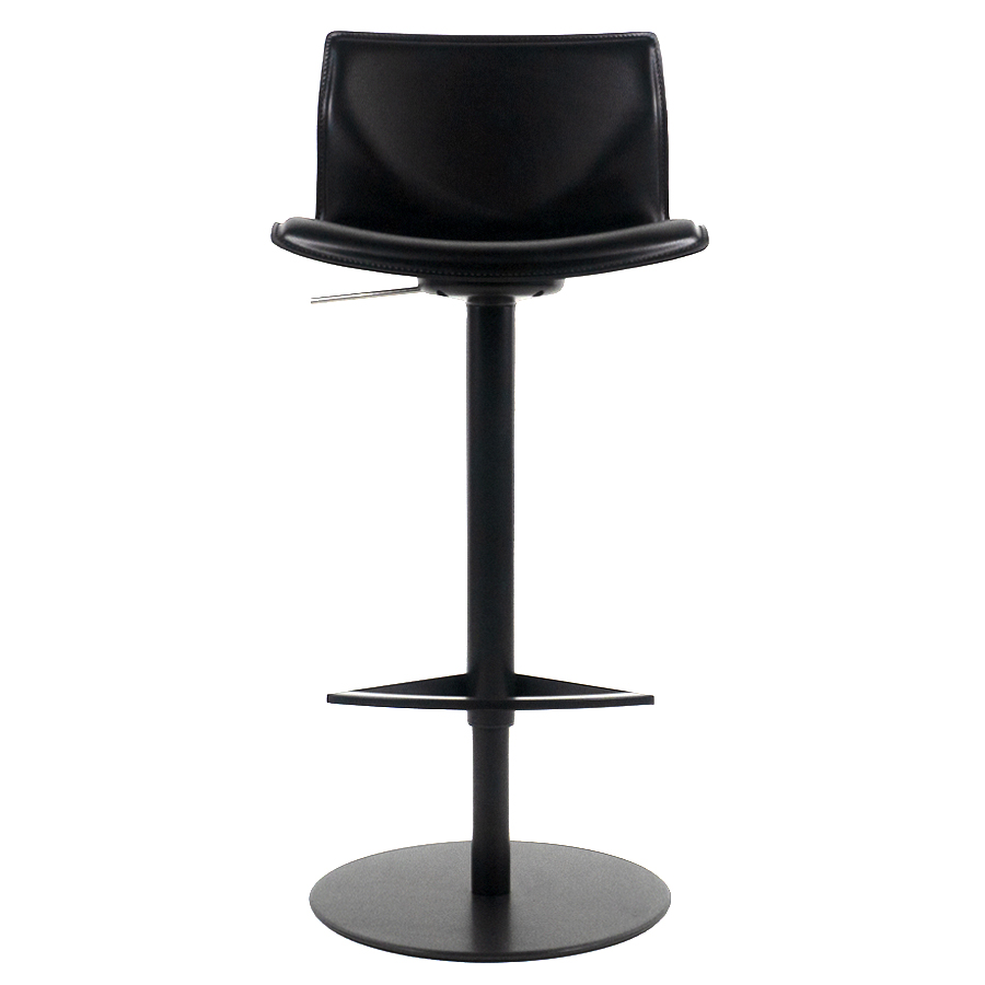 lapalma KAI Barhocker Sitzschale aus Leder schwarz