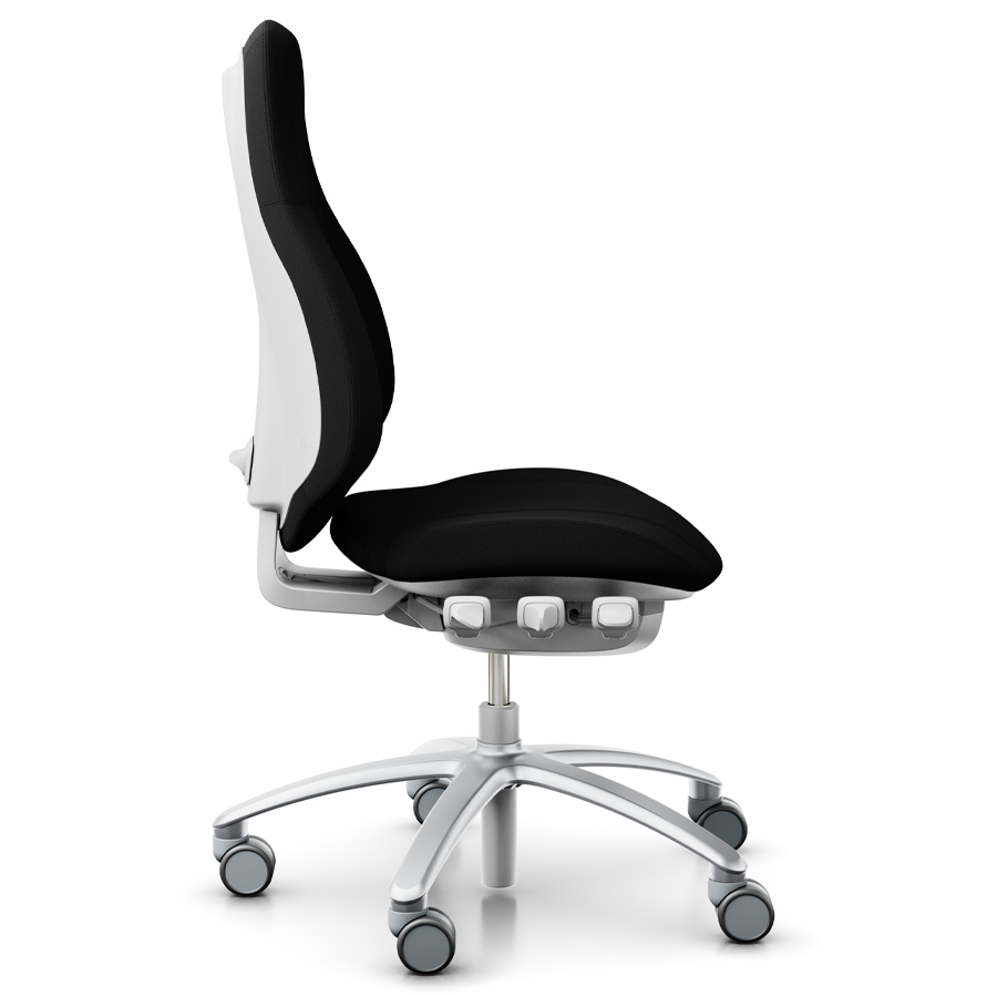 RH Mereo 220 silver-grey mit hoher Rückenlehne - Stoff Xtreme schwarz - Seitenansicht