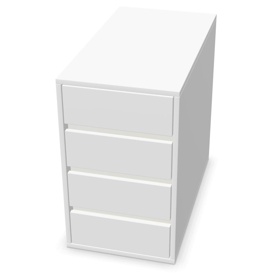 Palmberg Anstellcontainer Standcontainer Select in Weiß - Greifraumprofile weiß