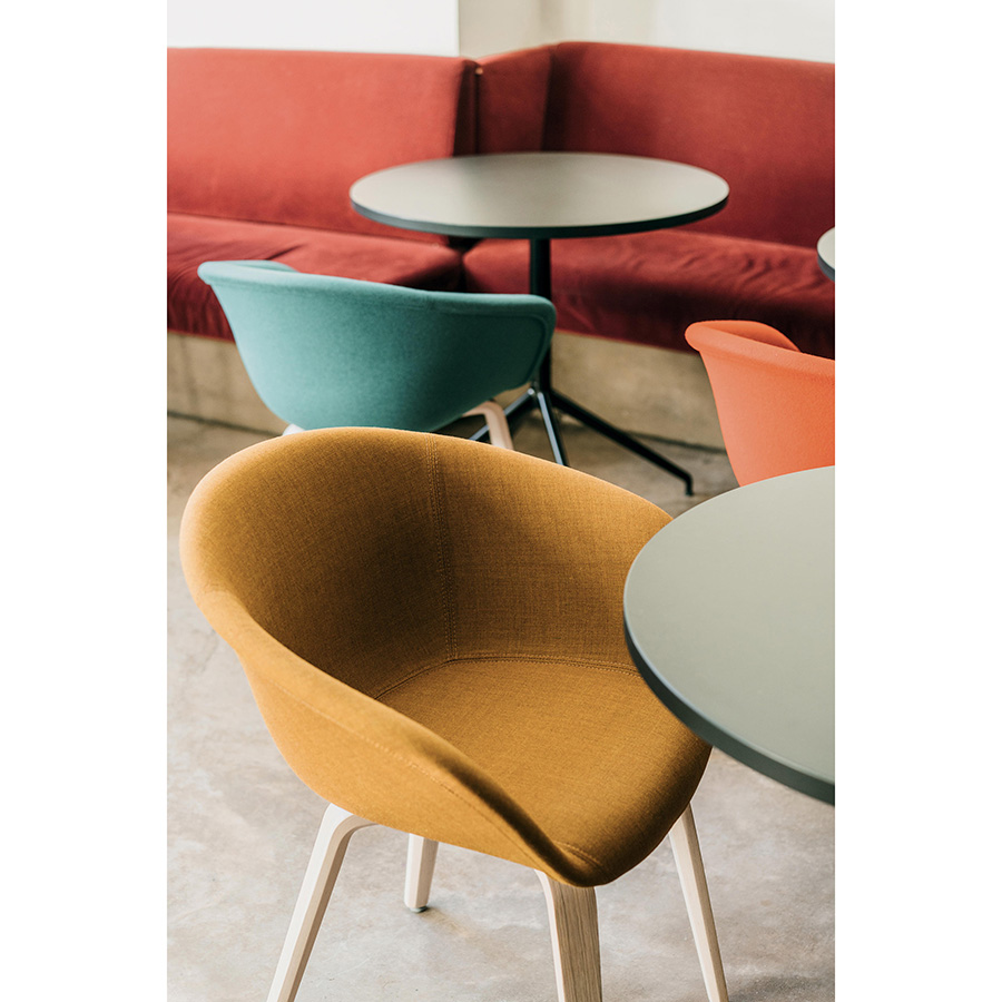 arper Duna mit Schale gepolstert