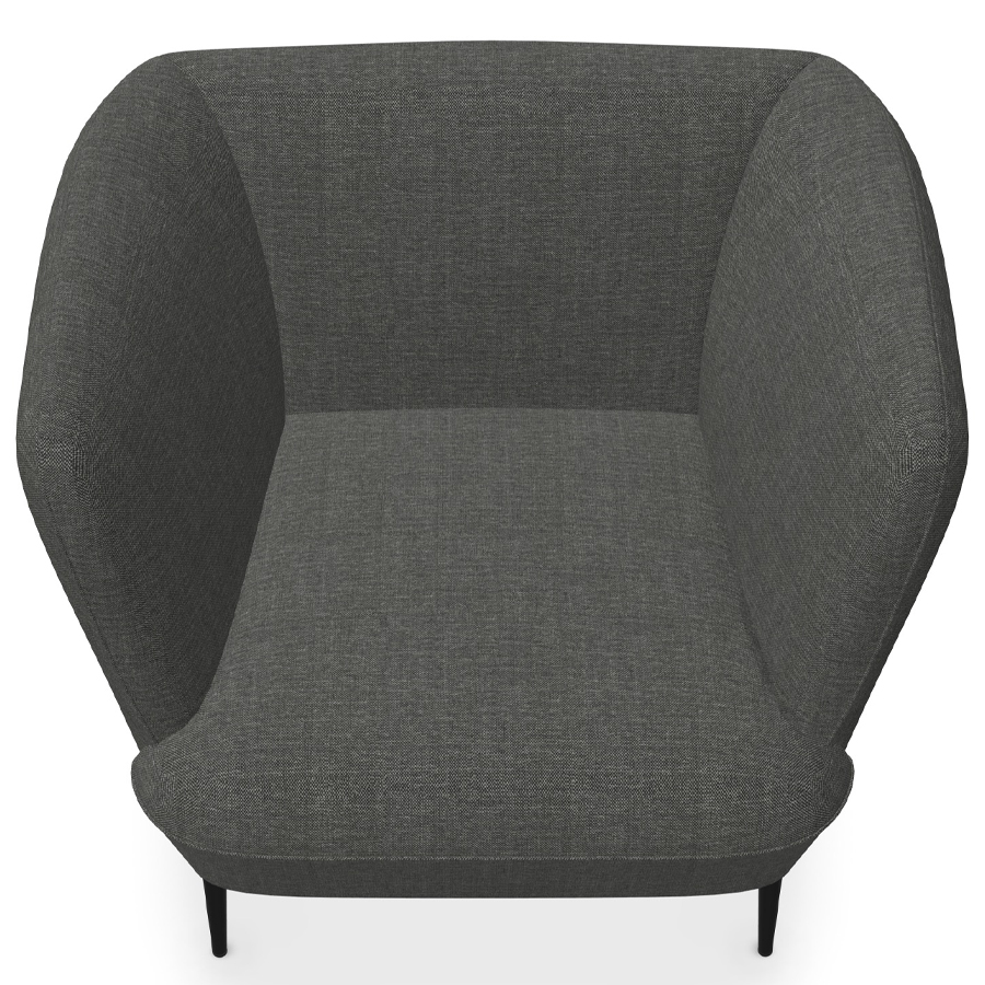 W. Schillig Einzelsessel Ella mit Metallfüßen - schwarz-weiß - von oben