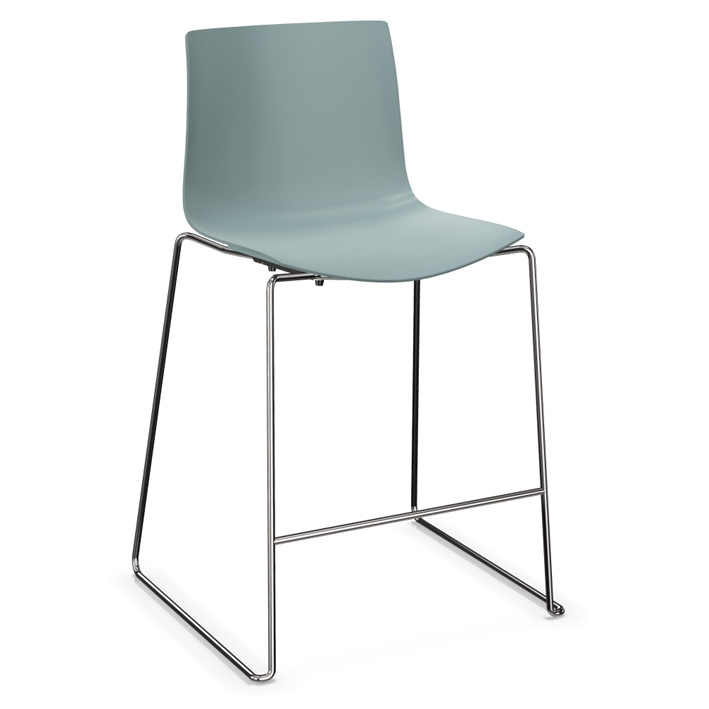 arper catifa 46 0474 Barhocker niedrig Petrol chrom