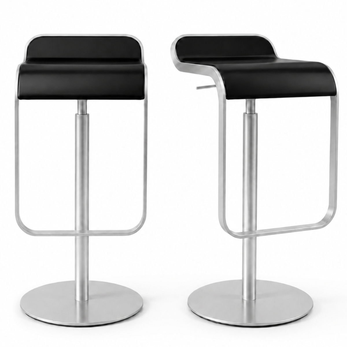 lapalma LEM S80 Barhocker | Sitz schwarz lackiert | Gestell verchromt