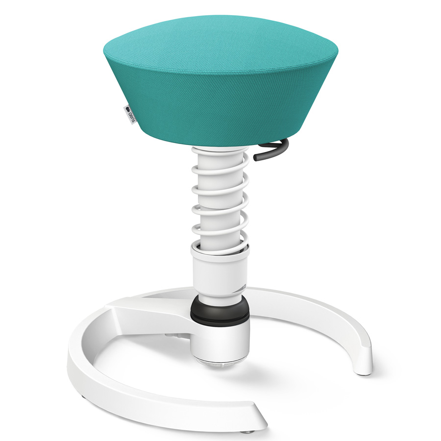 Aeris Swopper Select Wolle türkis - Gleiter - Gestell weiß - Standardfeder