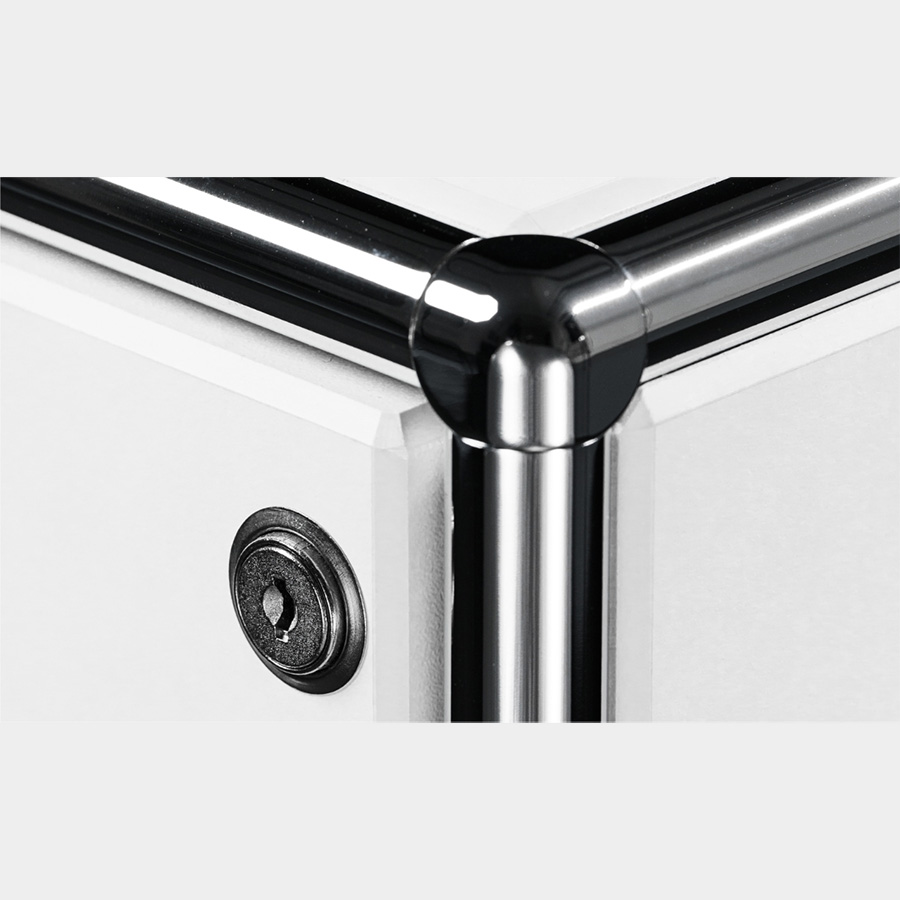 Bosse Rollcontainer mit Schüben weiss - Detail Schloss