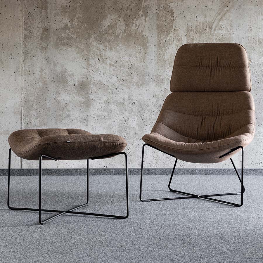 Noti Mishell Soft XL Sessel Fußbank konfigurierbar Beispielbild