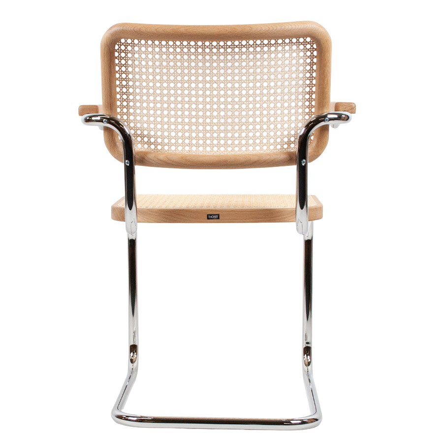 THONET Stahlrohr-Freischwinger S 64 V Eiche Pure Materials - Rückansicht