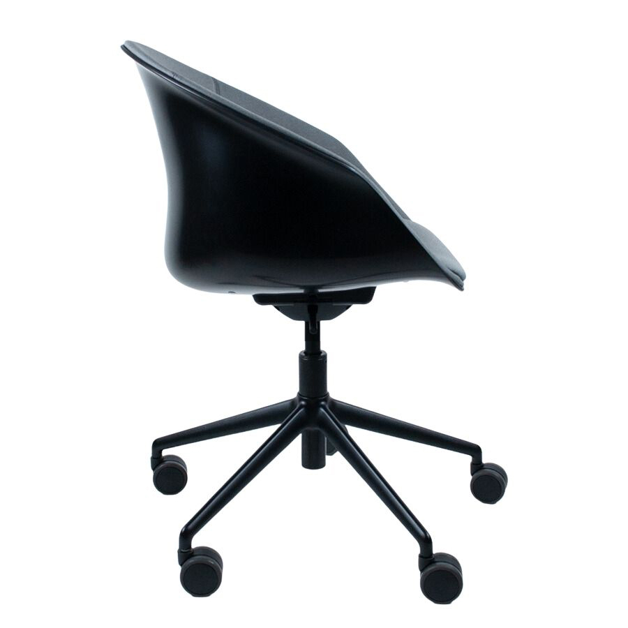 Interstuhl SHUFFLEis1 SU356 - Bezug ERA quarzgrau - Schale schwarz - Seite