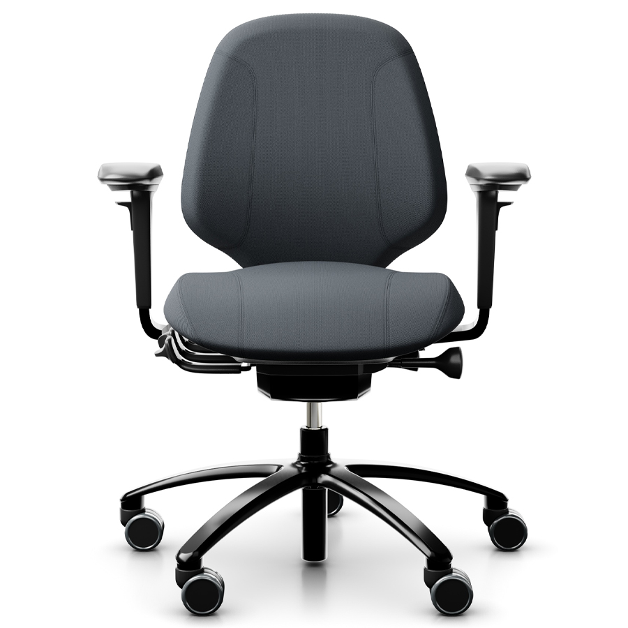 RH Mereo 200 mit halbhoher Rückenlehne - Gestell schwarz - mit Armlehnen