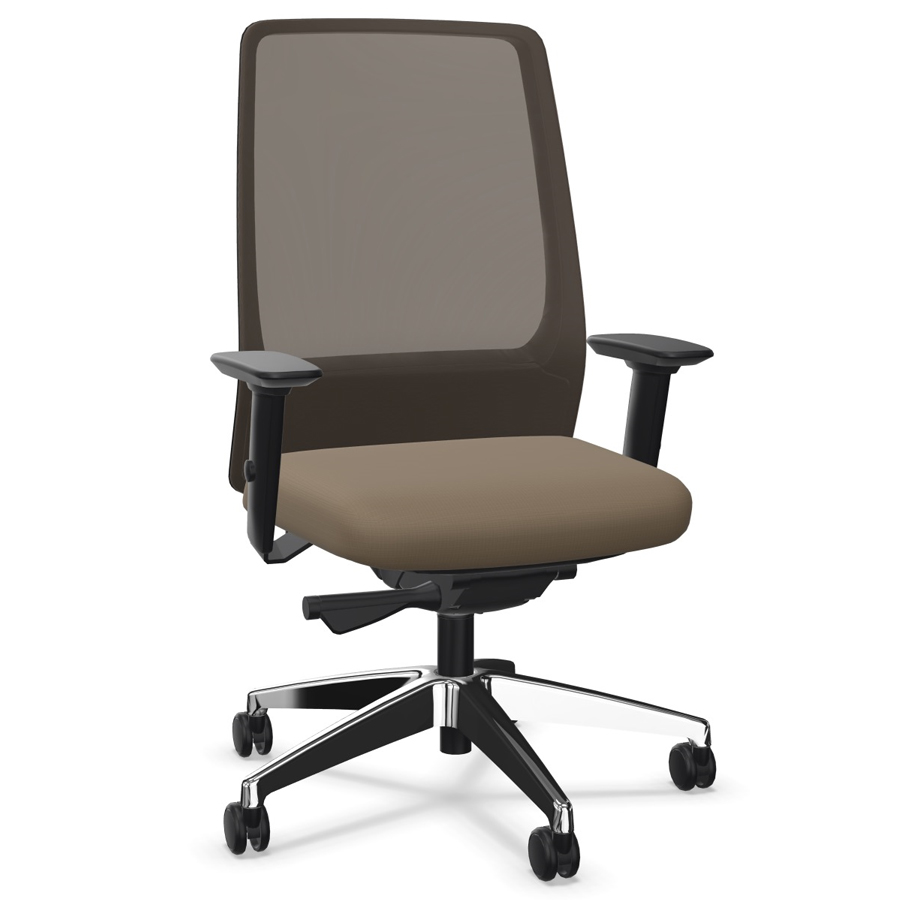 Interstuhl AIMis1 (1S03) Bürostuhl mit Netzrücken beige Fußkreuz Chrom