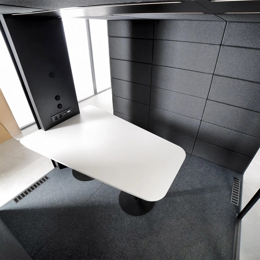 Hushoffice Hushmeet.L Akustikbox konfigurierbar mit Konferenztisch