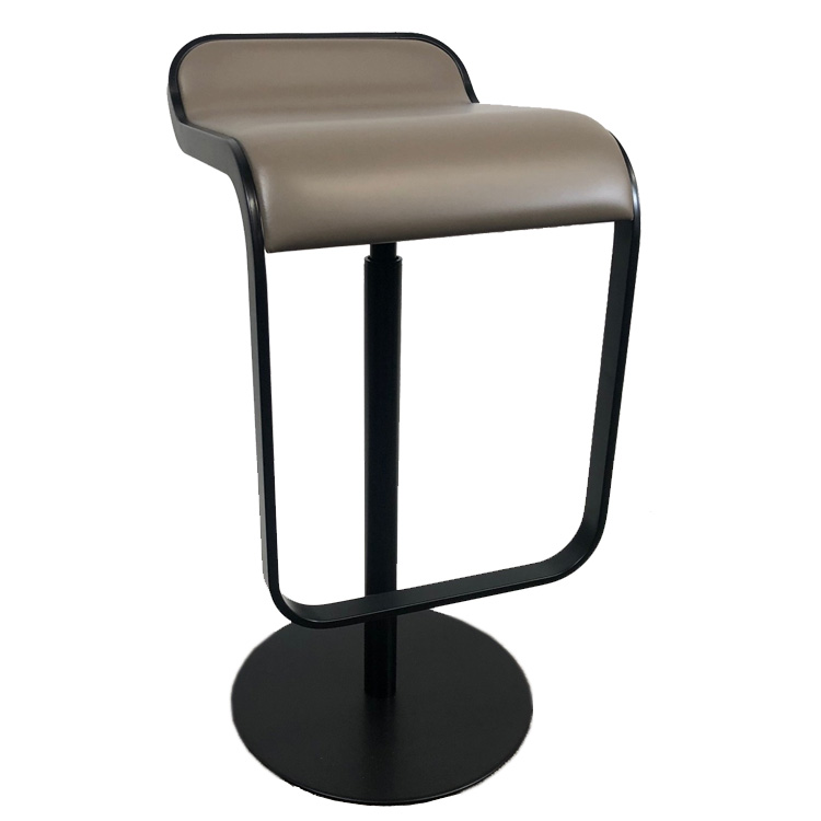 lapalma LEM S80 Barhocker 66-79 cm Leder Schlamm hell C3 Gestell schwarz