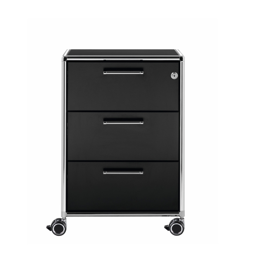 Bosse Rollcontainer 333 schwarz Rahmen chrom - Fast & Easy