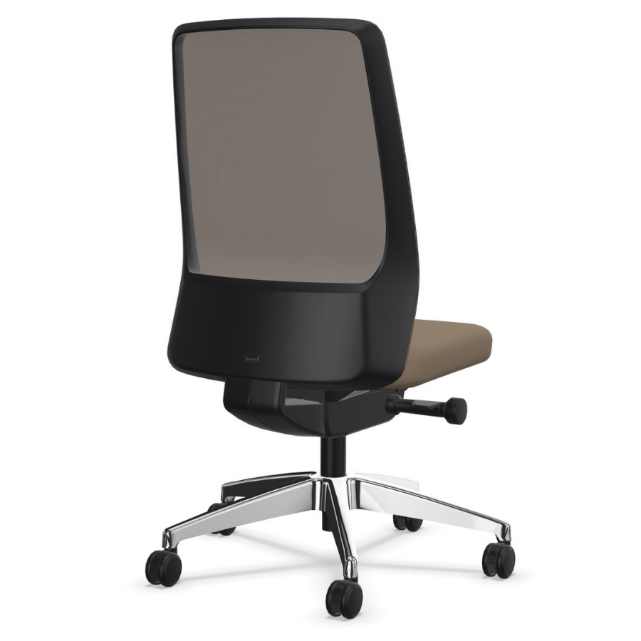 Interstuhl AIMis1 (1S04, 1S046, 1S146) - Frontansicht - Netz- und Sitzfläche braun Rückansicht