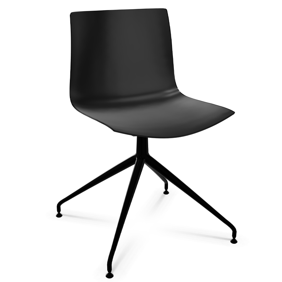 Arper CATIFA 46 0368 einfarbig schwarz - Gestell Alu schwarz