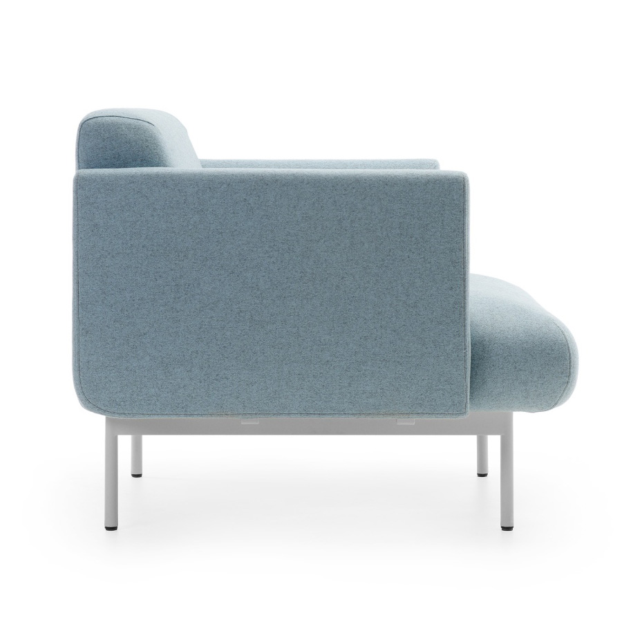 Bejot Fora FR 421 Lounge Sessel Stoff Blazer CU1R, Gestell weiß