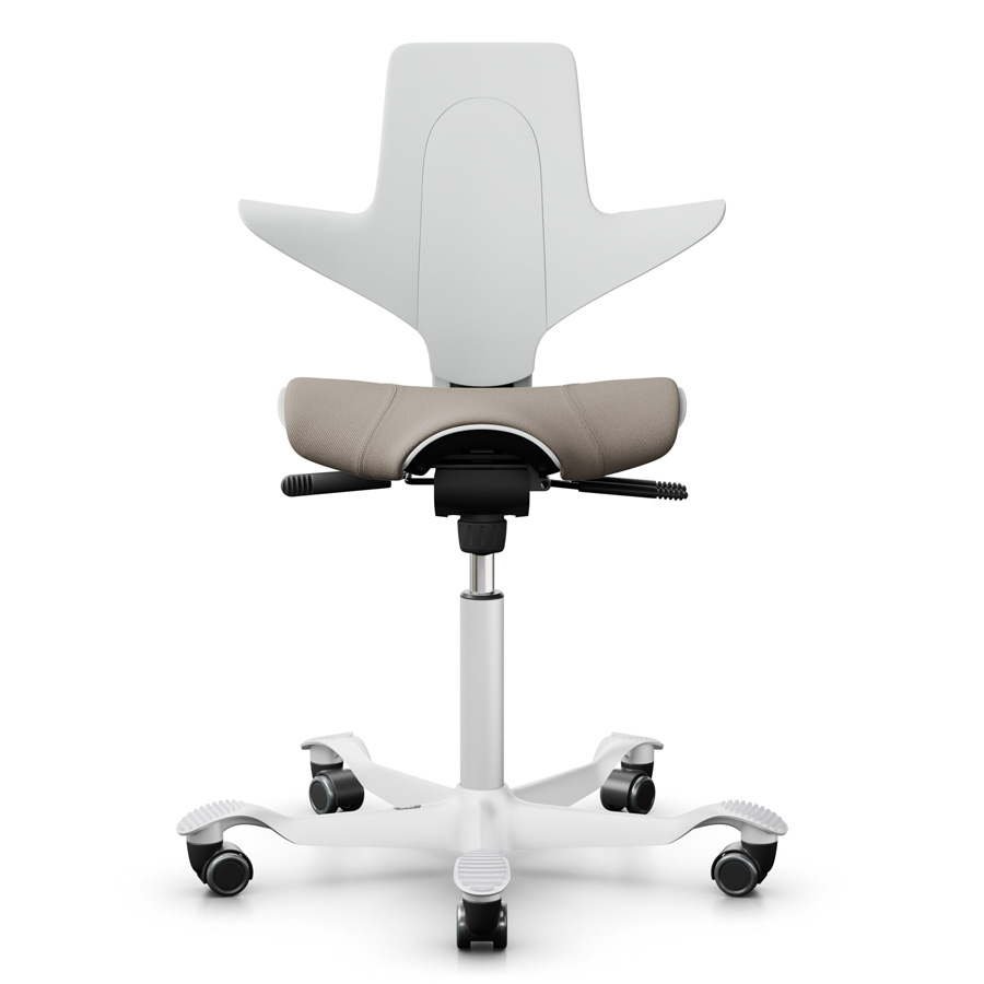 HAG Capisco Puls 8020 weiß mit Polster Select beige 60129