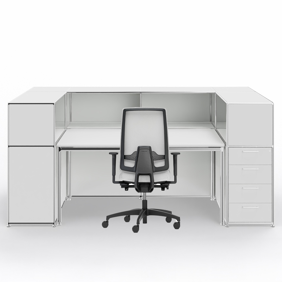 Bosse Modul Space Empfangstheke 2 von hinten (Beispielstuhl)