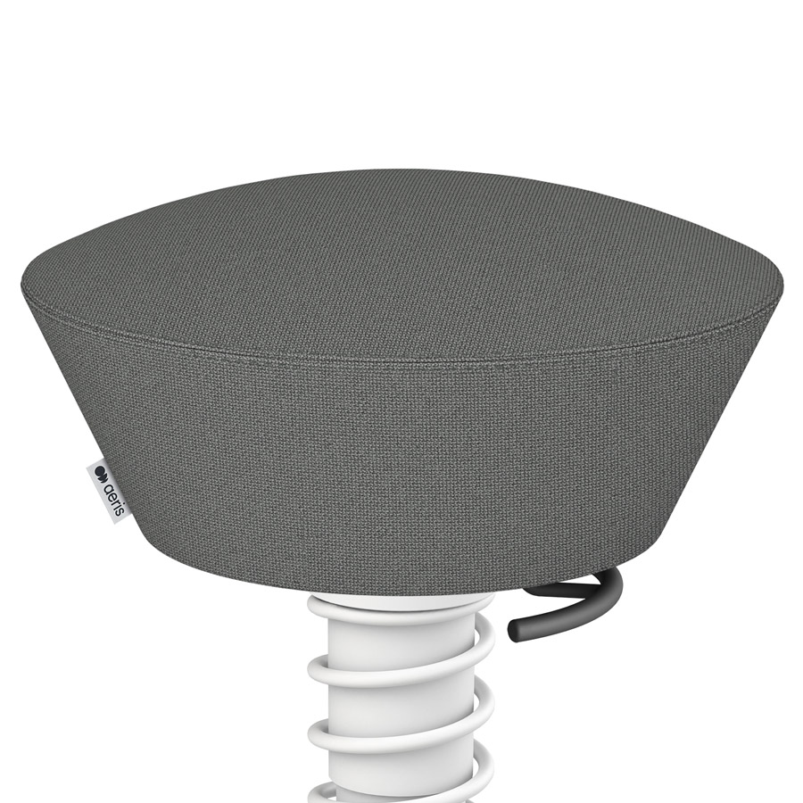 Aeris Swopper Cura grau meliert | Gestell weiß | Gleiter | Nahaufnahme