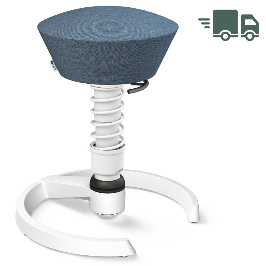 Aeris Swopper Capture Wolle taubenblau meliert - Gleiter - Gestell weiß - Standardfeder