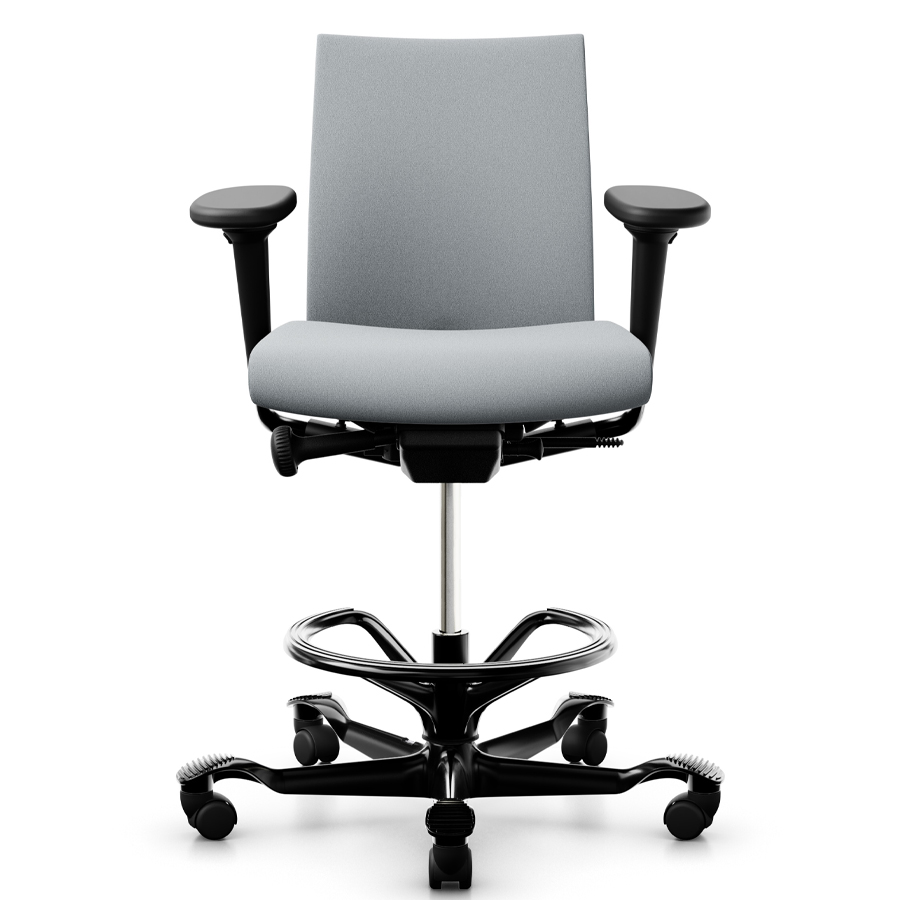 HAG Creed 6002 niedrige Rückenlehne - 265er Feder mit Fußring u. 3D-Armlehnen