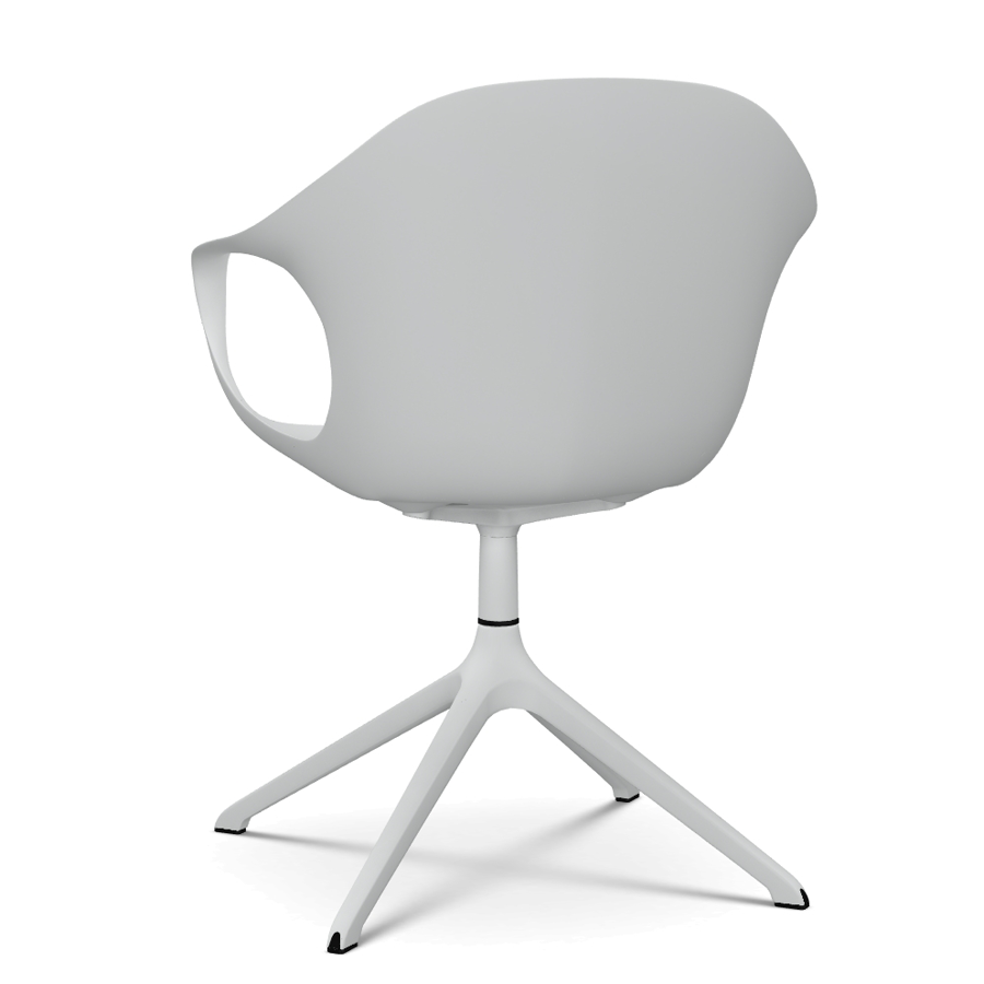 Kristalia Elephant mit Drehgestell weiß Rückansicht