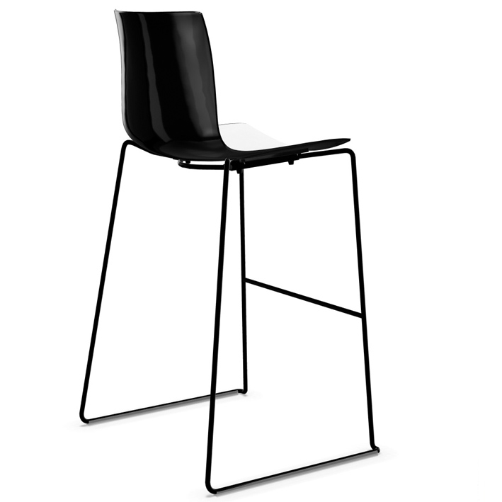 arper catifa 46 0471 barhocker zweifarbig schwarz